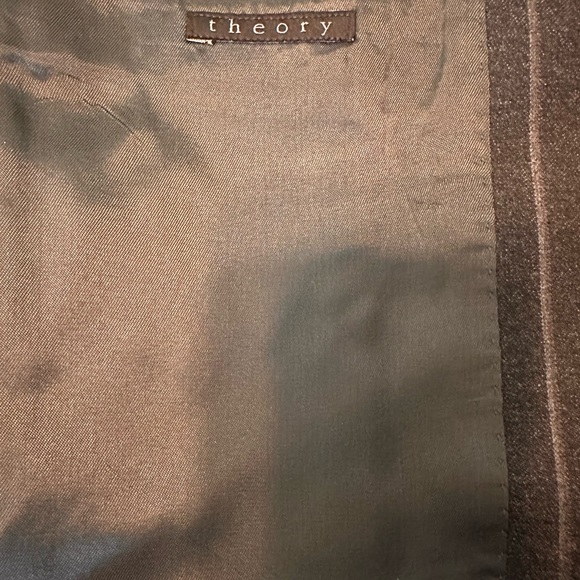 414. Men’s Theory Vintage Wool Charcoal Pinstripe Suit Jacket - Picture 6 of 10